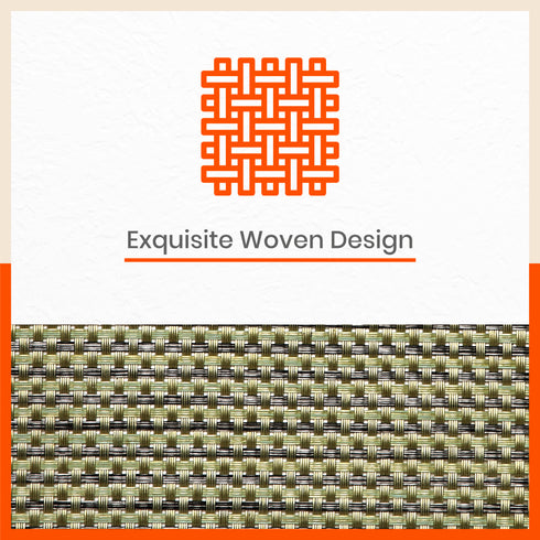 Woven PVC Table Mats / Placemats for Dining Table at Home (Adel - Set of 6)